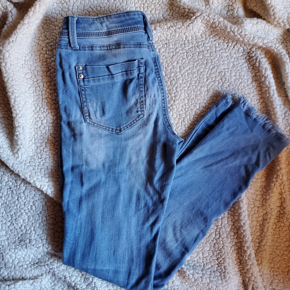 Almost Famous Mid Rise Distressed Jeans - Picture 2 of 8